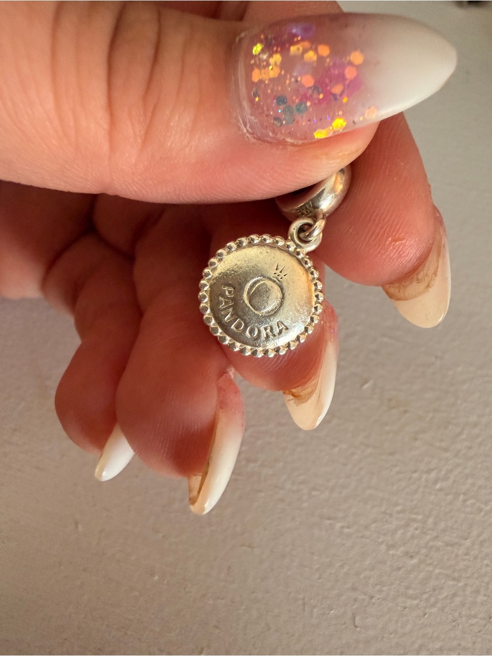 Pandora Nebraska Red 'N' Silver Round Charm Pendant - University Style - Picture 2 of 2